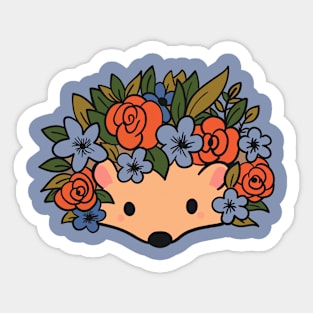 Hedgehog with flowers Sticker